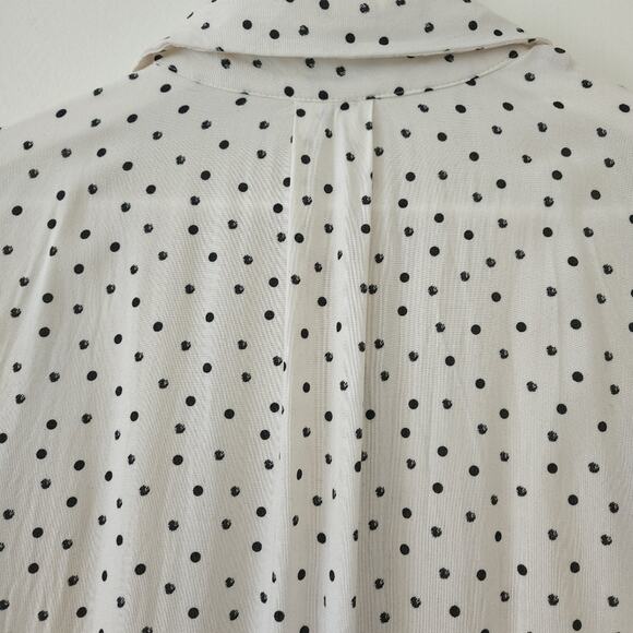 Max Studio Polka Dot Button Down Top M - Picture 6 of 7